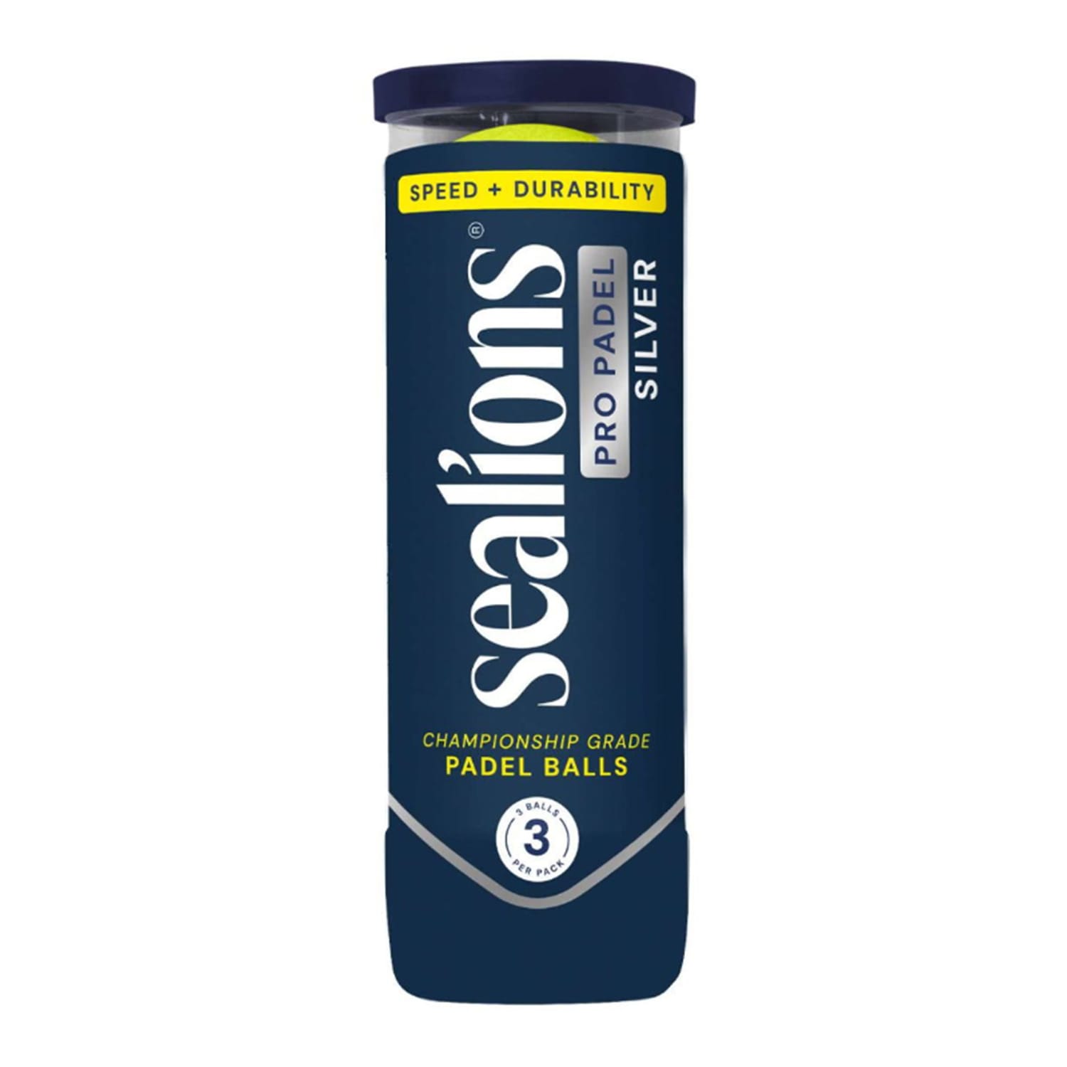 Sealions Championship Pro Padel Balls 3 Pack - Silver