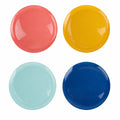 Summer Ribbed Dinner Plate 4 Pack - Multi-Colour