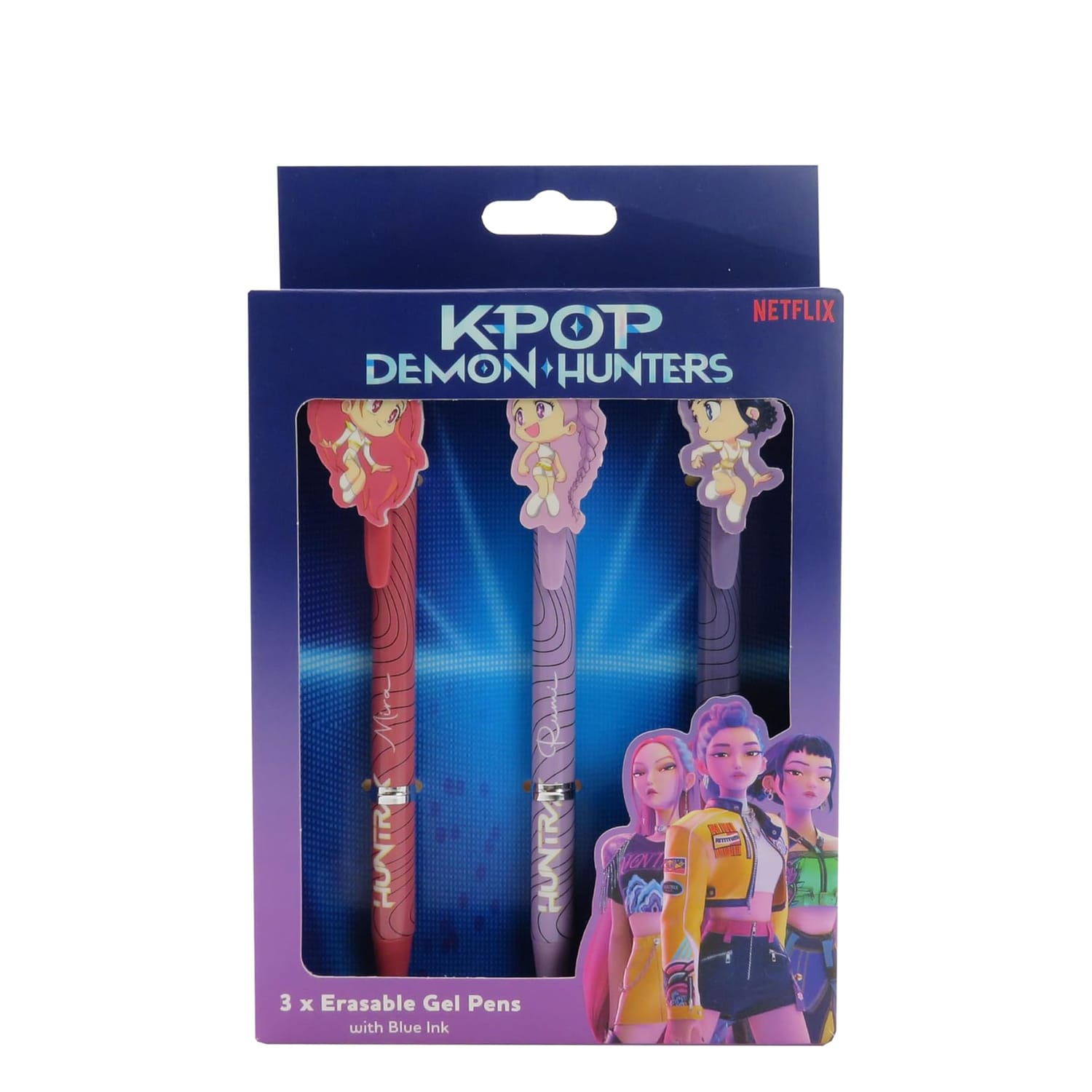 K-Pop Demon Hunters Erasable Gel Pen 3 Pack