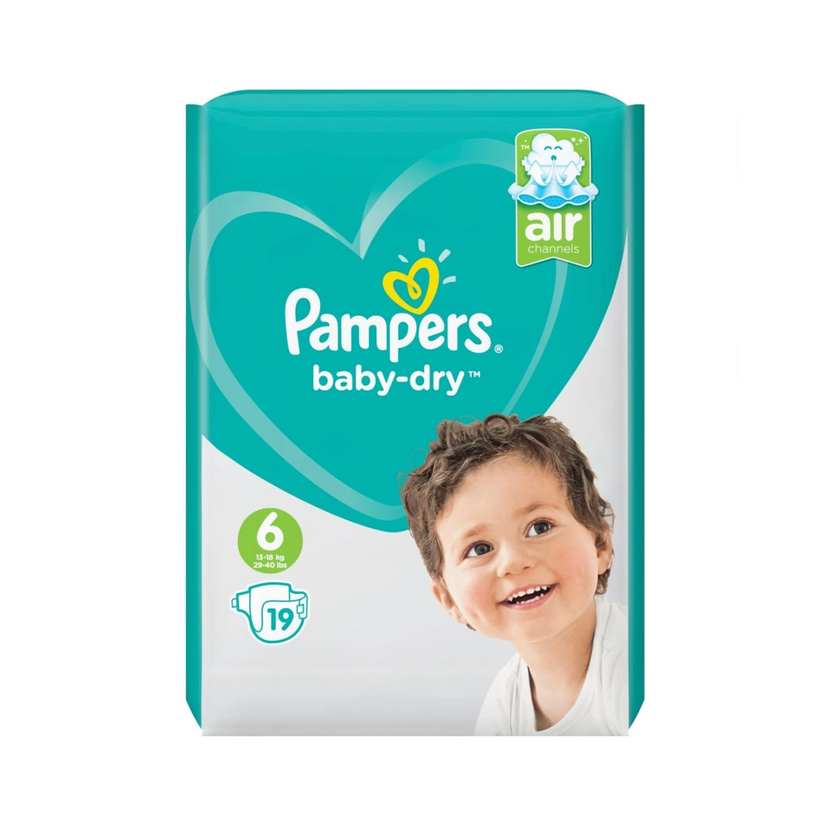 Pampers Baby-Dry Nappies 19'S Size 6, product image 2