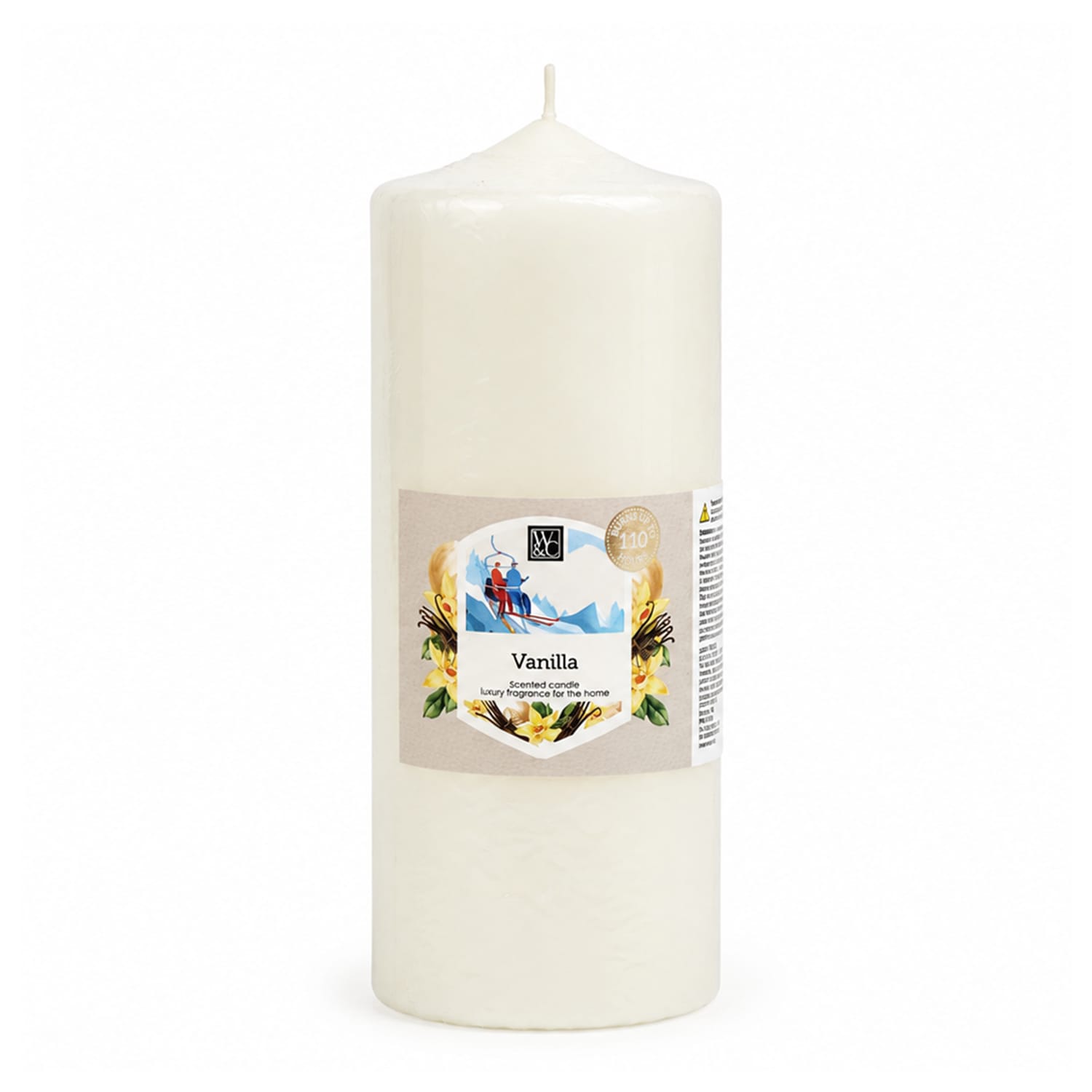 Wickford & Co Large Pillar Candle - Vanilla
